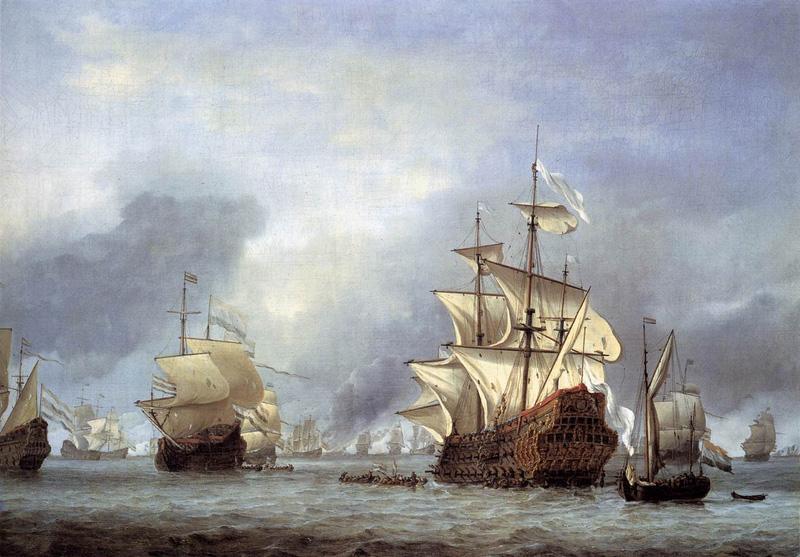 willem van de velde  the younger The Taking of the English Flagship the Royal Prince France oil painting art